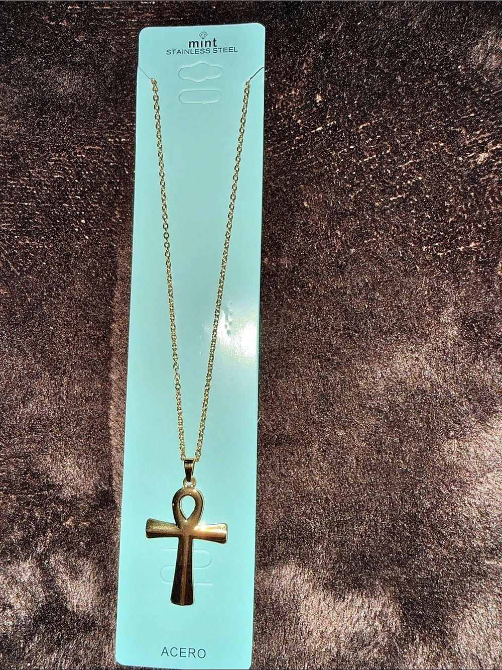 Acero Ankh necklace Gold-Tone NWT